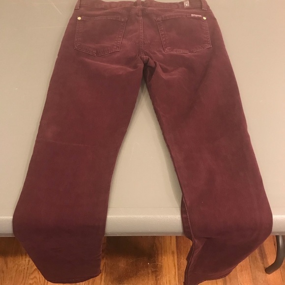 7 for all Mankind The slim Cigarette plum purple skinny denim jeans size 30 - Picture 3 of 12